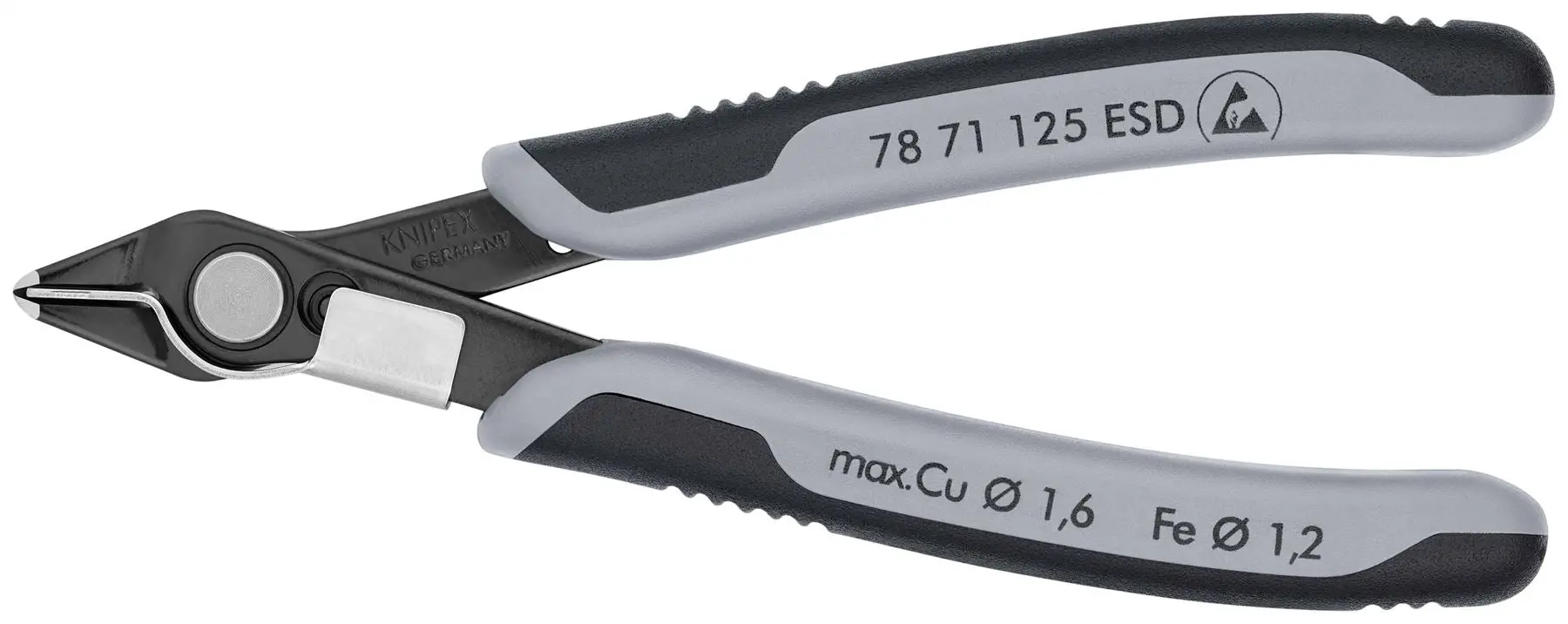 KNIPEX Electronics Super Knips Precision Cutting Pliers 125mm Multi Component Grips 78 71 125 ESD