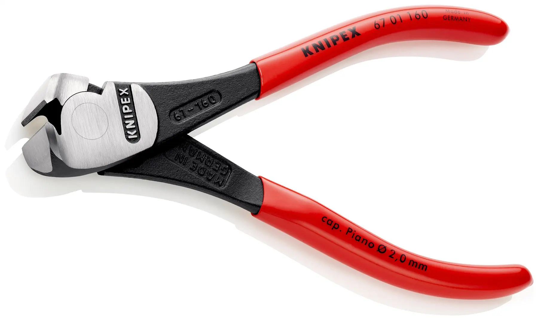 KNIPEX End Cutting Pliers Nipper High Leverage 160mm Plastic Coated 67 01 160 SB - Image 2