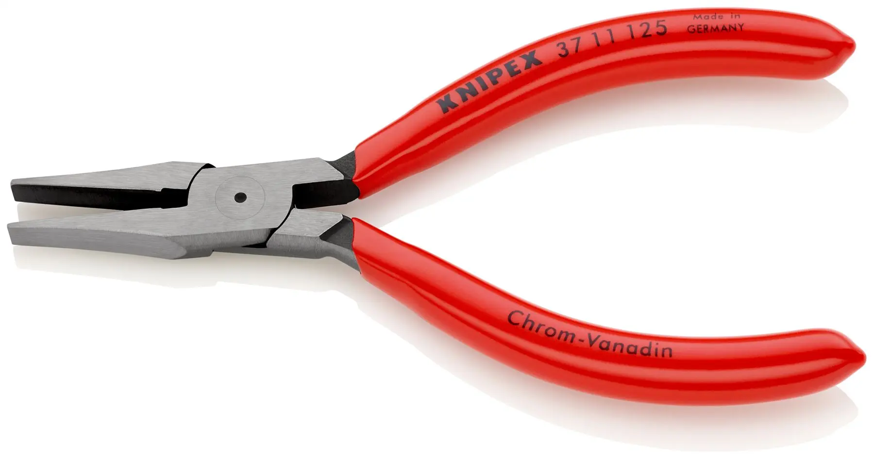 KNIPEX Flat Nose Pliers for Precision Mechanics 125mm Plastic Coated 37 11 125 - Image 2