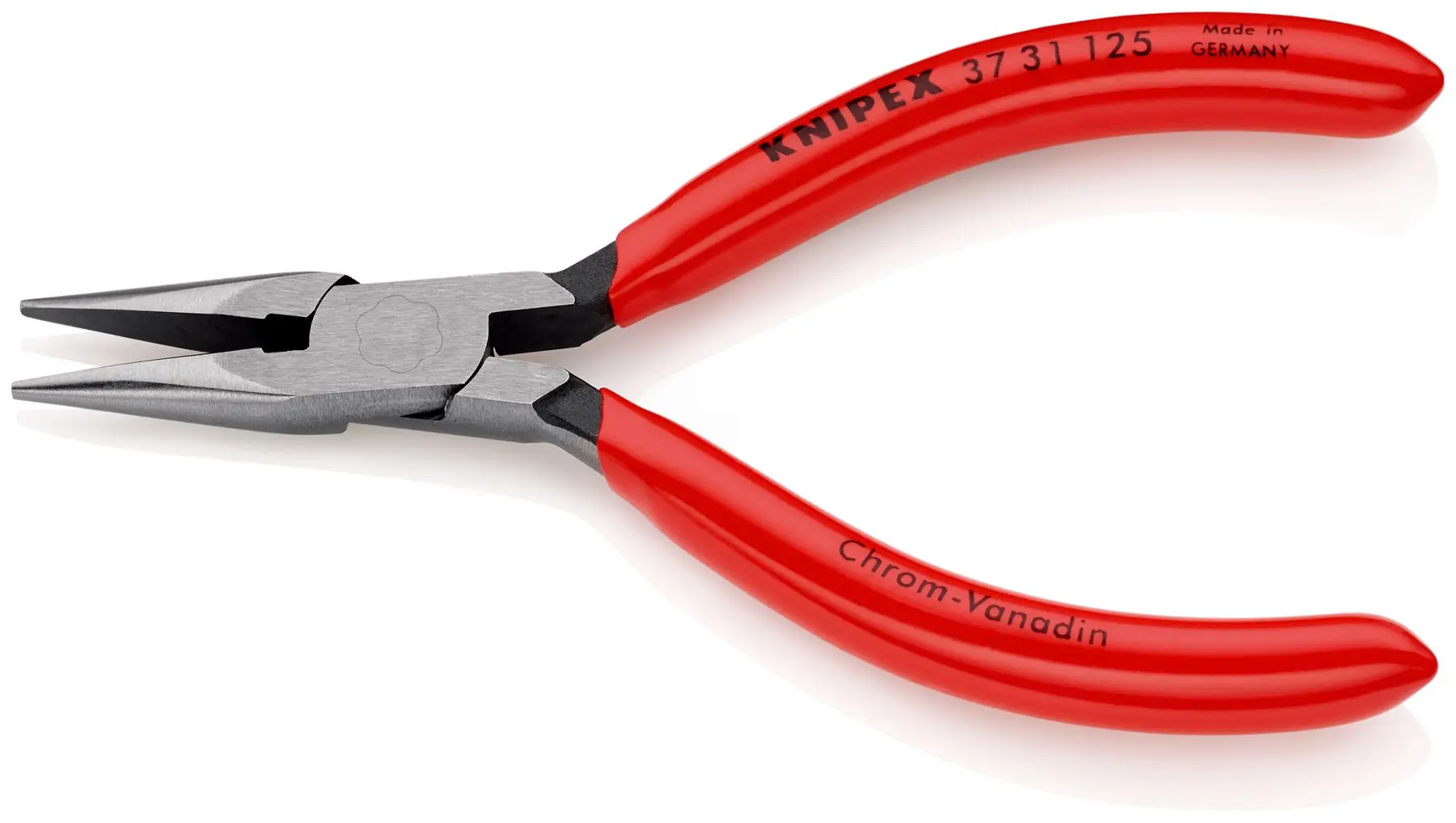 KNIPEX Flat Nose Pliers for Precision Mechanics 125mm Plastic Coated 37 31 125 - Image 2