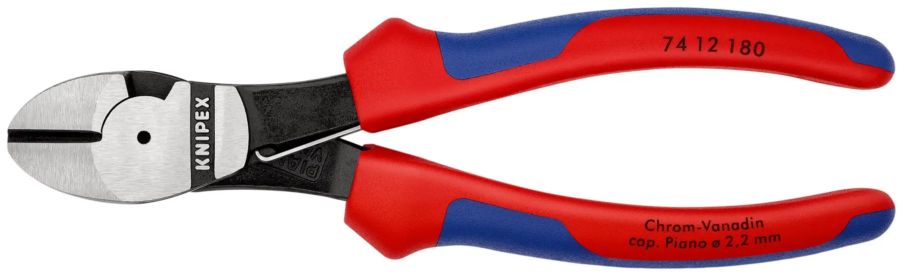 Knipex High Leverage Diagonal Cutter Cutting Pliers 180mm Multi Component Grips 74 12 180 - Image 3