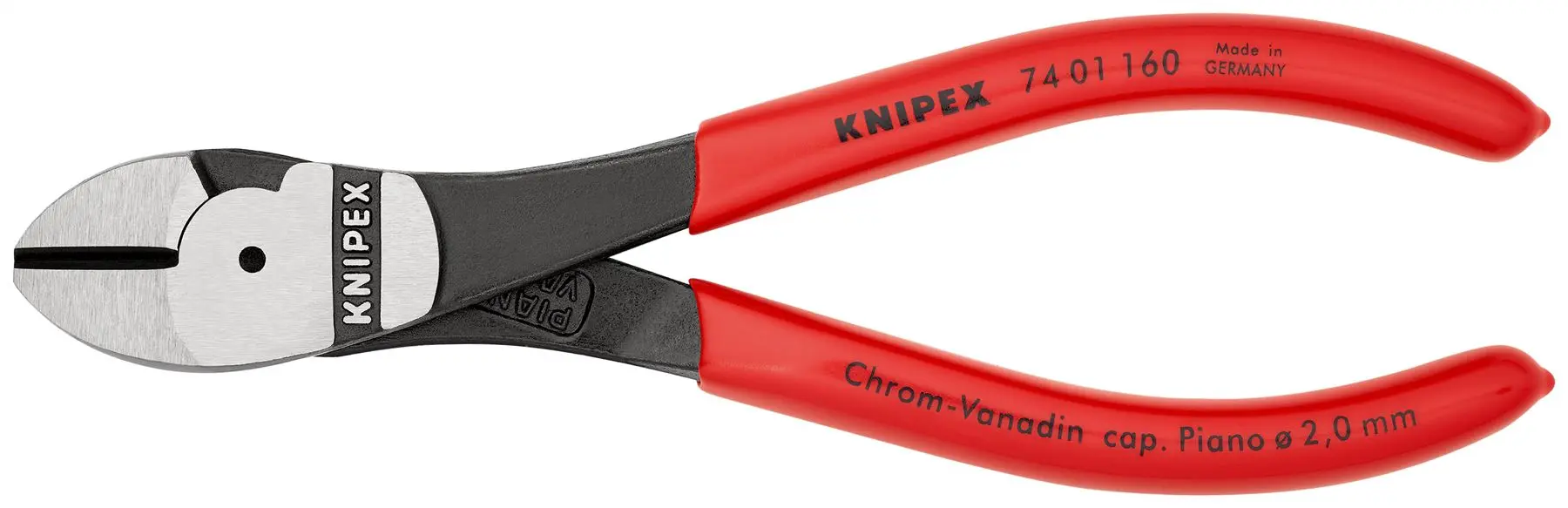 Knipex High Leverage Diagonal Side Cutting Pliers 160mm 74 01 160 - Image 3