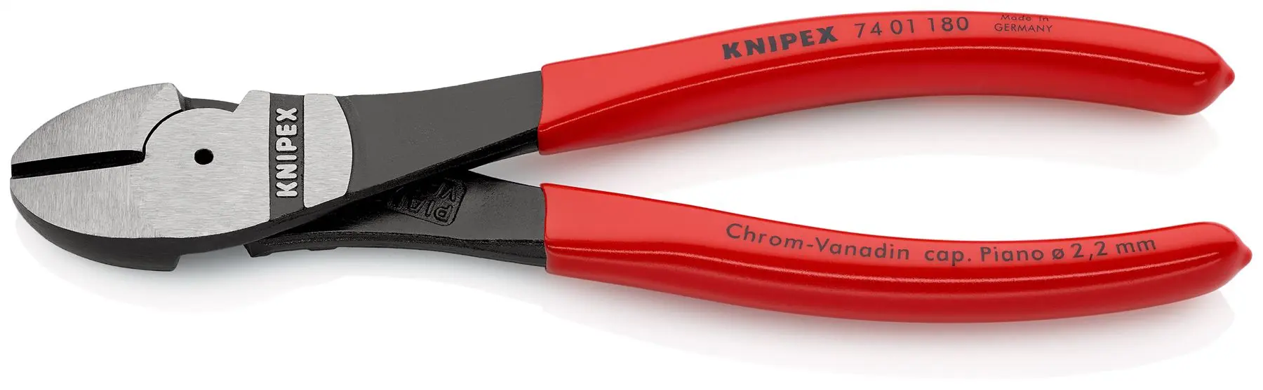 Knipex High Leverage Diagonal Side Cutting Pliers 180mm 74 01 180
