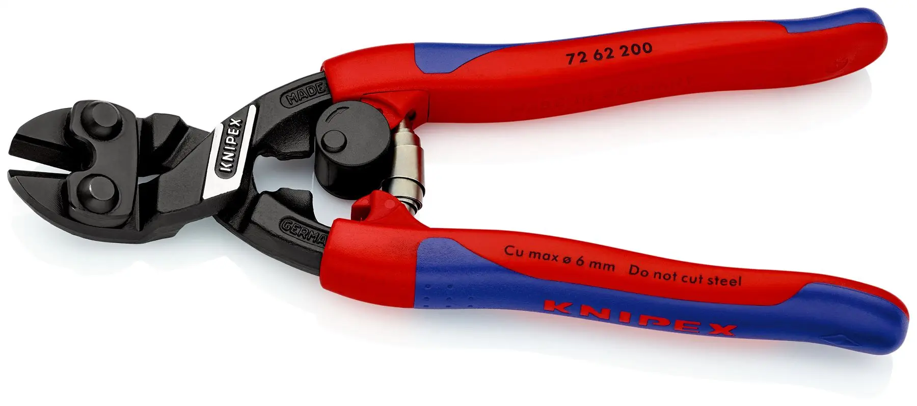 KNIPEX High Leverage Flush Cutter for Soft Metal and Plastic 200mm Multi Component Grips 72 62 200 - Image 2