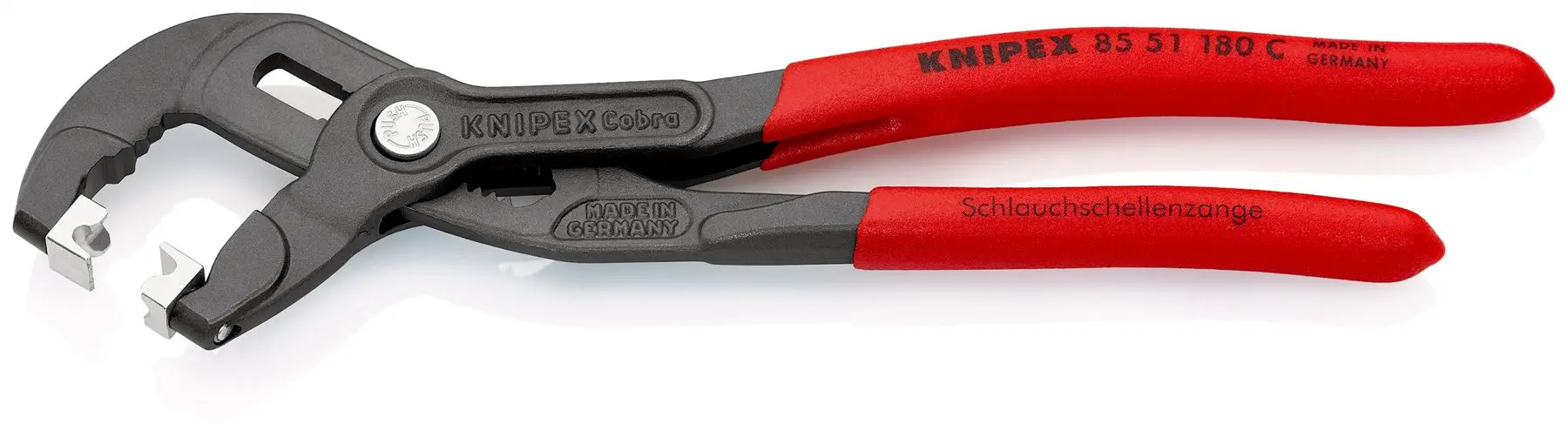 KNIPEX Hose Clamp Pliers for Click Clamps 180mm Plastic Coated Handles Non Slip 85 51 180 C - Image 2
