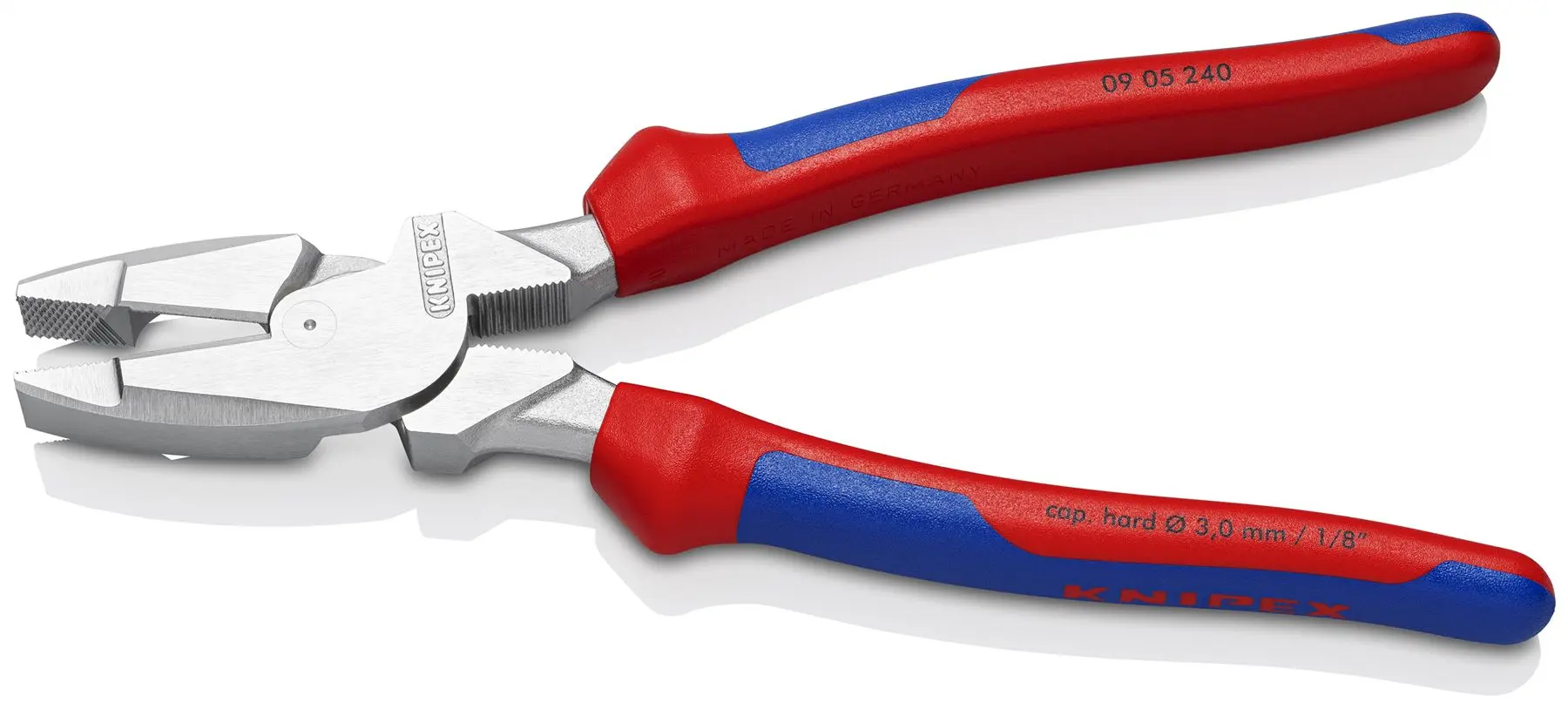 Knipex Linemans Pliers American Style 240mm Multi Component Grips Chrome Plated 09 05 240 - Image 5