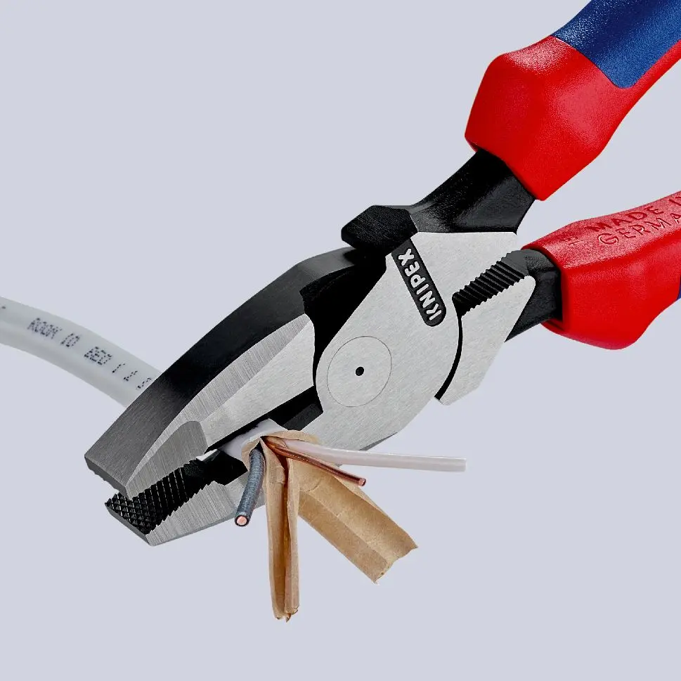 KNIPEX Linemans Pliers American Style 240mm VDE Multi Component Grips 09 08 240 SB - Image 3