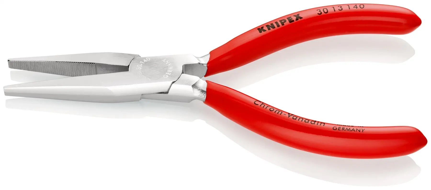 KNIPEX Long Nose Pliers Heavy Duty Wear Resisting 140mm Chrome Plastic Coated 30 13 140 - Image 2