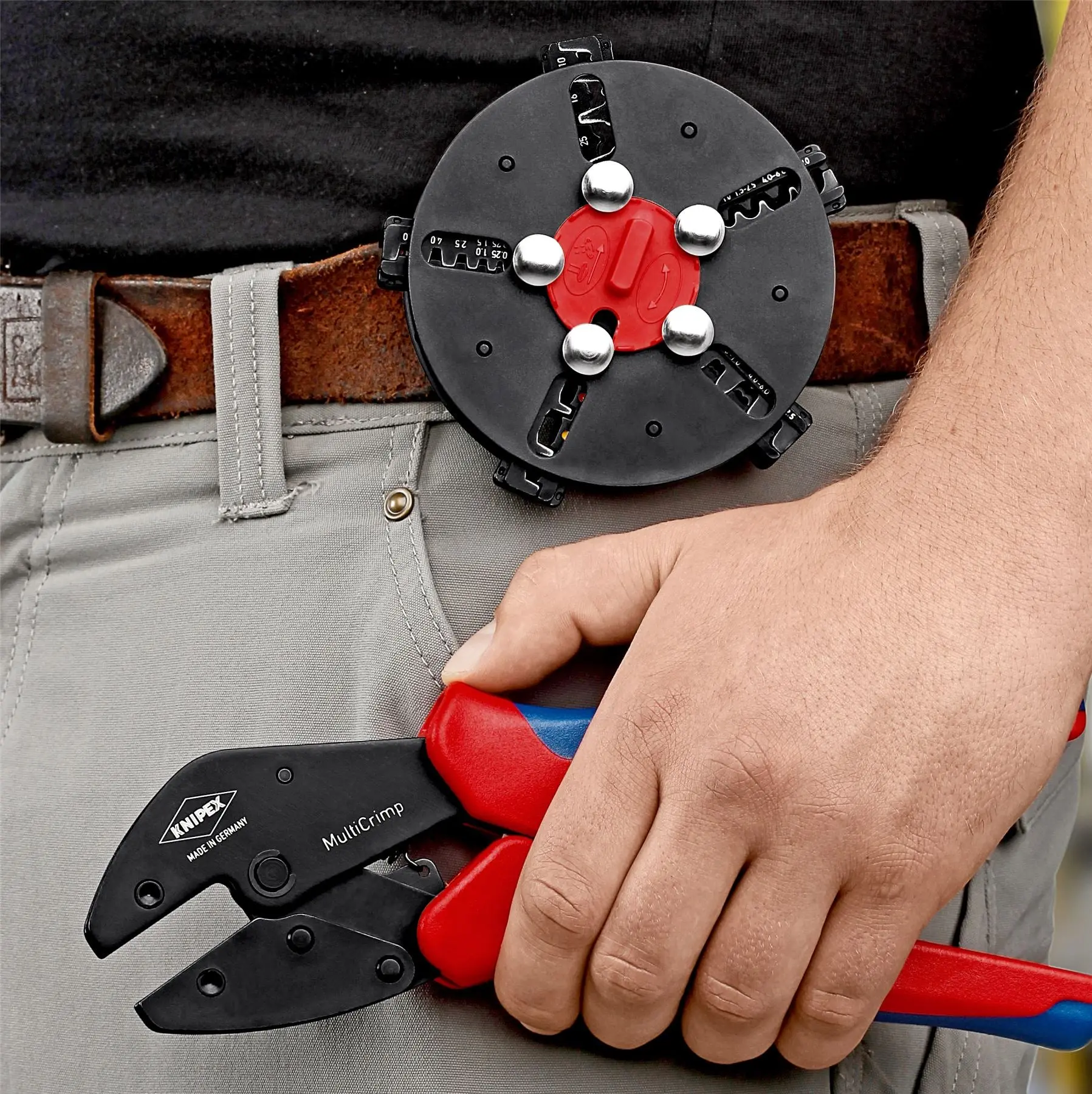 Knipex MultiCrimp 250mm Lever Action Crimping Pliers with Changer Magazine 97 33 01 - Image 7