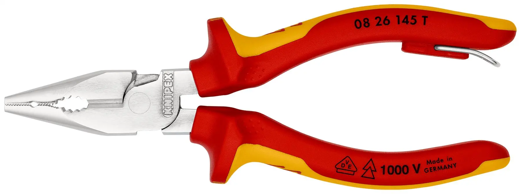 Knipex Needle Nose Combination Pliers 145mm VDE Insulated 1000V with Tether Point 08 26 145 T - Image 3