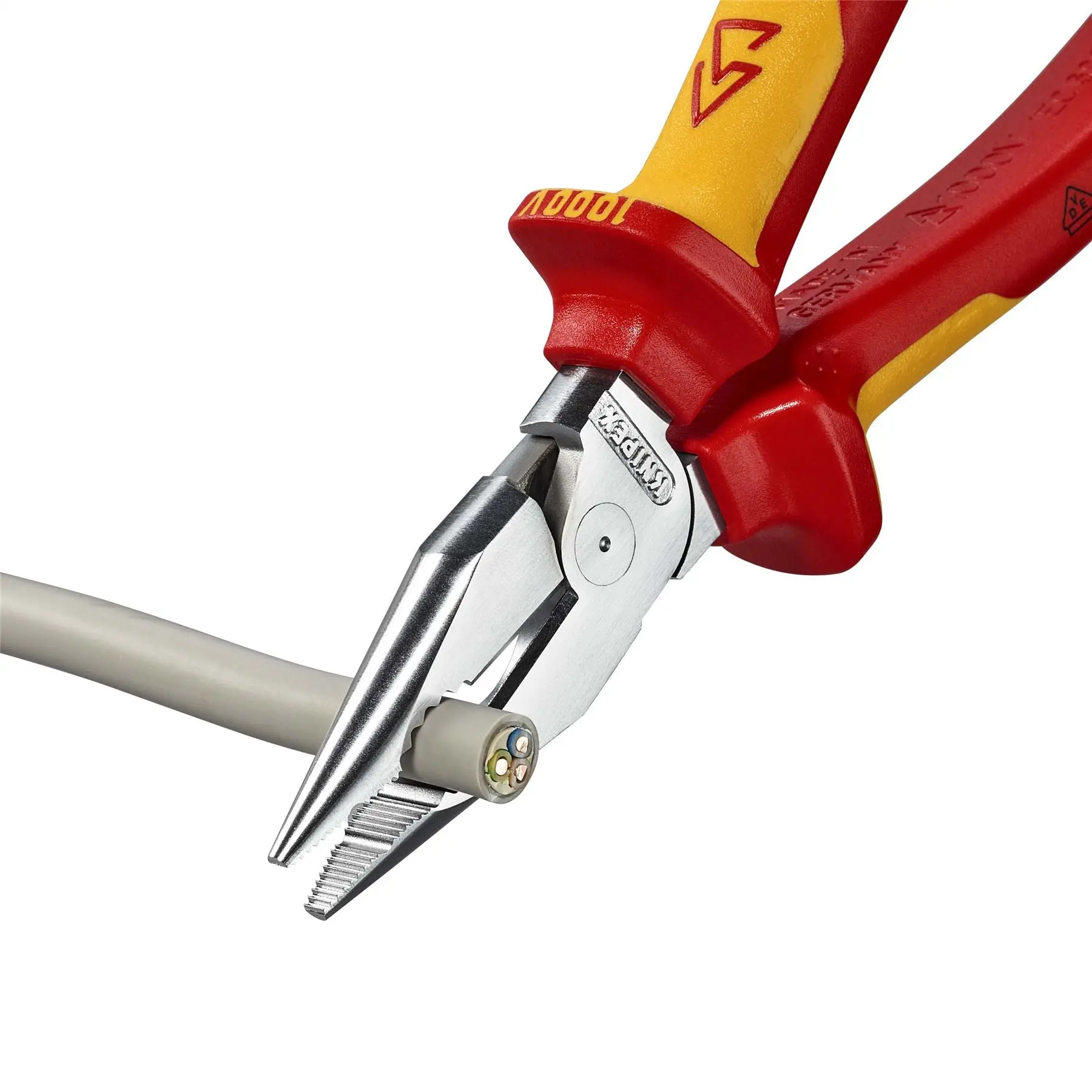 KNIPEX Needle Nose Combination Pliers 185mm VDE Chrome Multi Component Grips 08 26 185 SB - Image 3