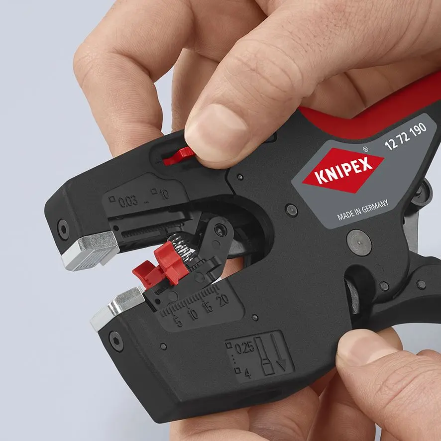 Knipex NexStrip 190mm Multi Tool for Electricians 0.03-10mm Non Slip Handles 12 72 190 - Image 9