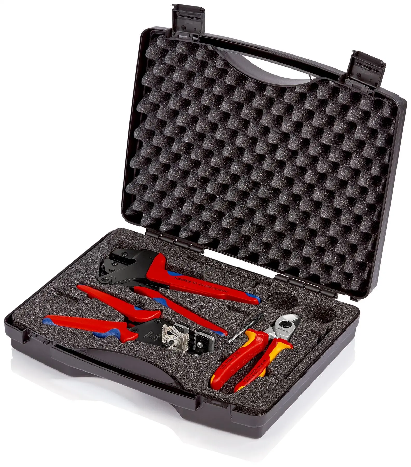 Knipex Photovoltaics Tool Case Set Insulation Stripper Cable Shears Crimp System Pliers 97 91 01