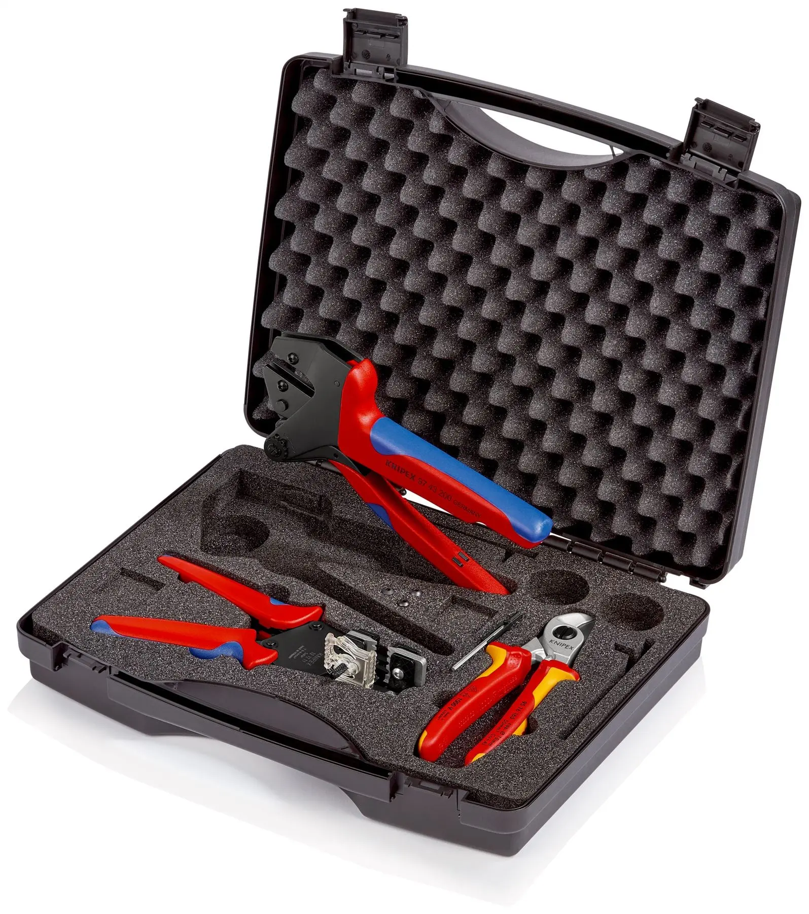 Knipex Photovoltaics Tool Case Set Insulation Stripper Cable Shears Crimp System Pliers 97 91 01 - Image 2