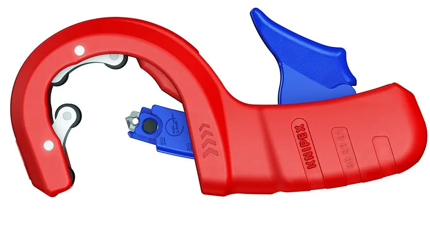 KNIPEX Pipe Cutter DP50 for Plastic Drain Pipes Cut and Chamfer 50mm Capacity 90 23 01 BK - Image 7