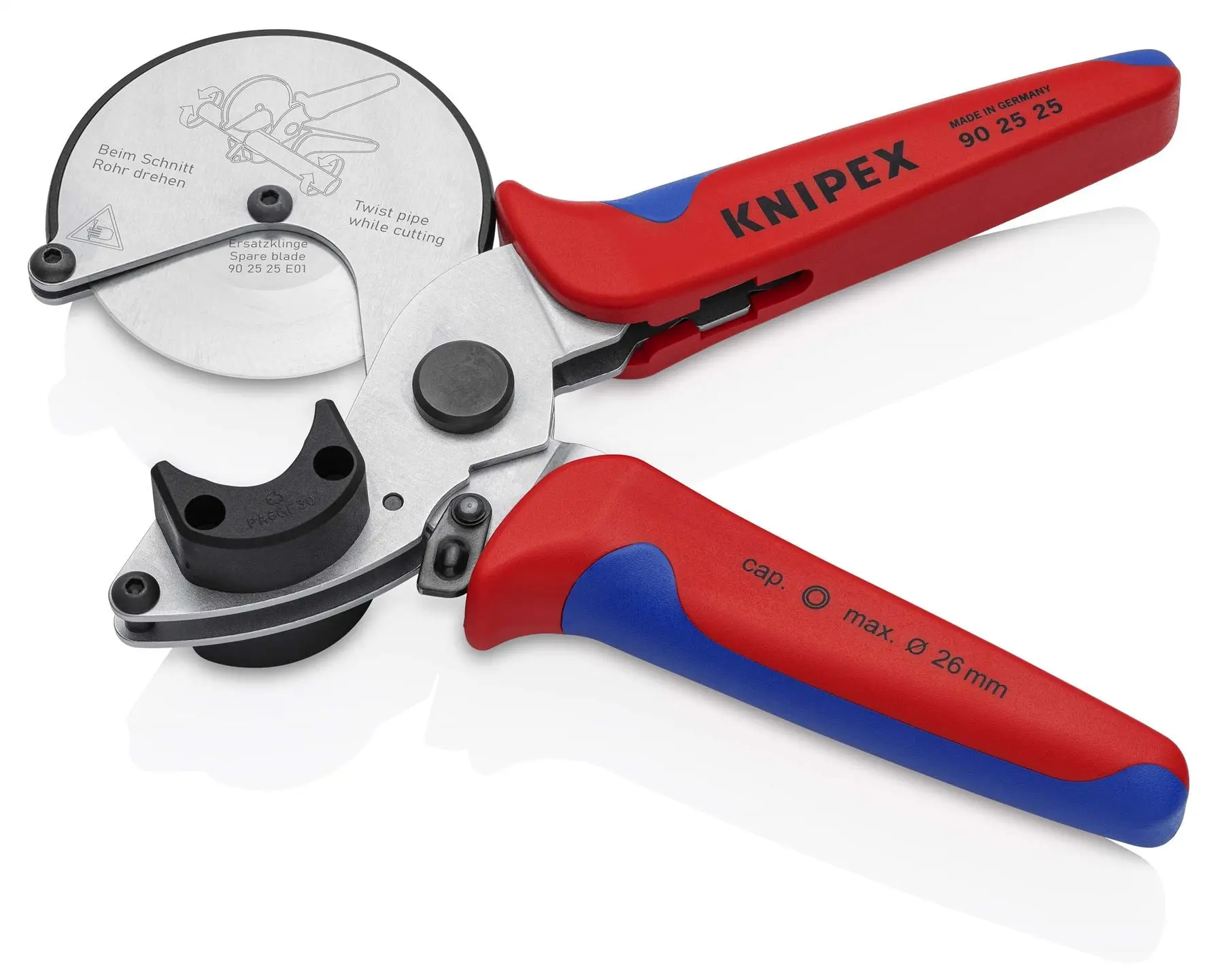 Knipex Pipe Cutter for Composite and Plastic Pipes 26mm Capactiy Multi Component Grips 90 25 25 - Image 5