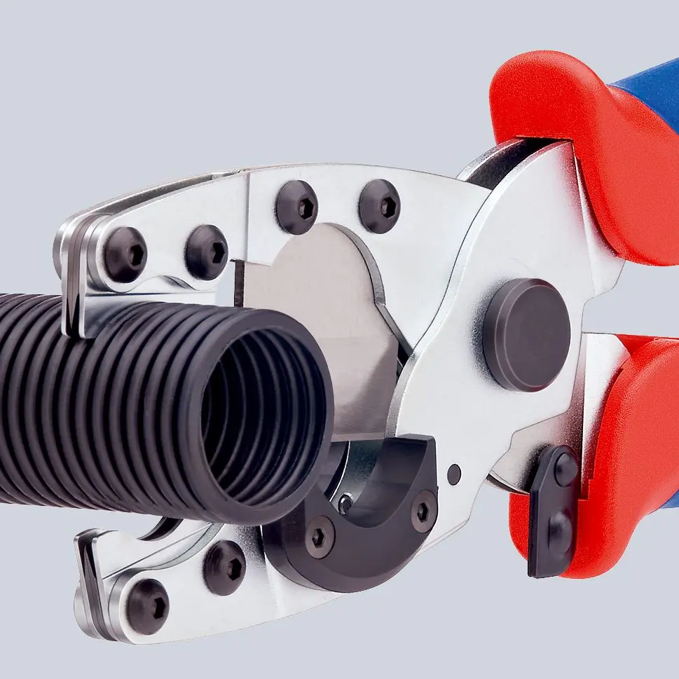 KNIPEX Pipe Cutter for Composite Pipes and Protective Tubes 210mm Multi Component Grips 90 25 20 SB - Image 4