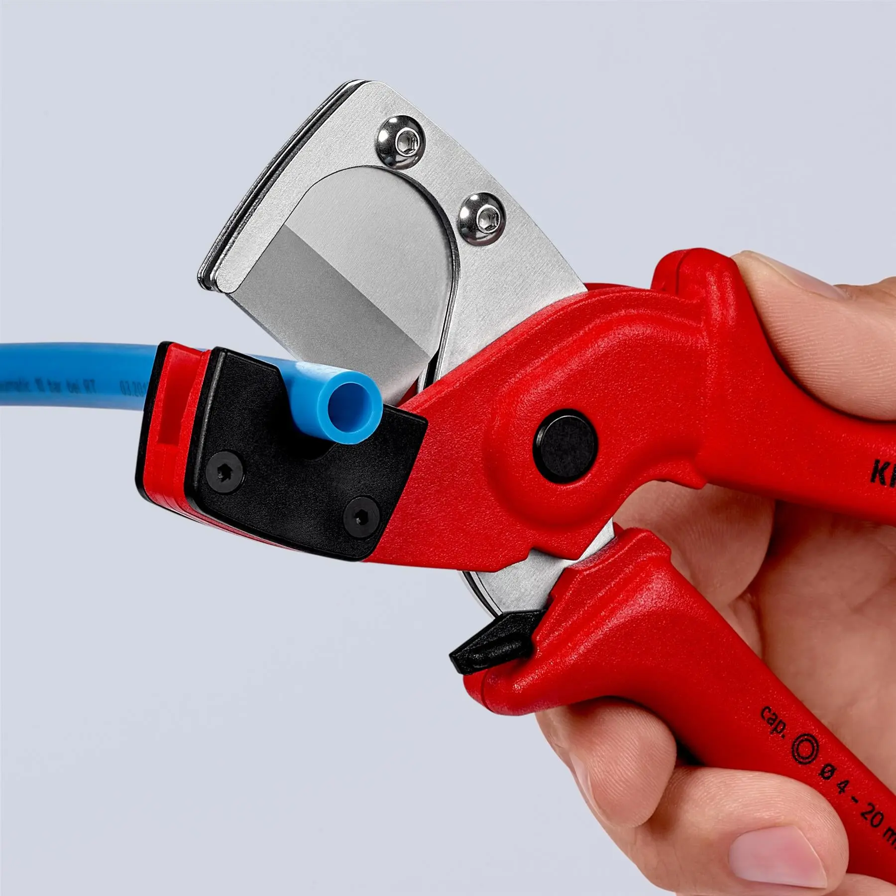 Knipex Pipe Cutters Cutting Pliers for Multilayer and Pnuematic Hoses 4-20mm Capacity 90 10 185 SB - Image 5