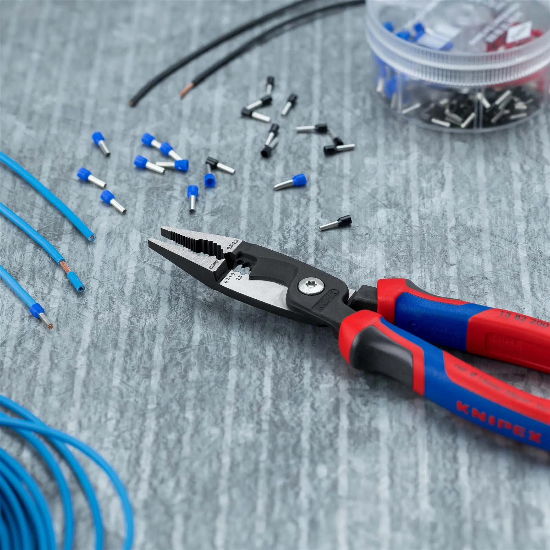 KNIPEX Pliers for Electrical Installation 200mm Multi Component Grips 13 82 200 - Image 5