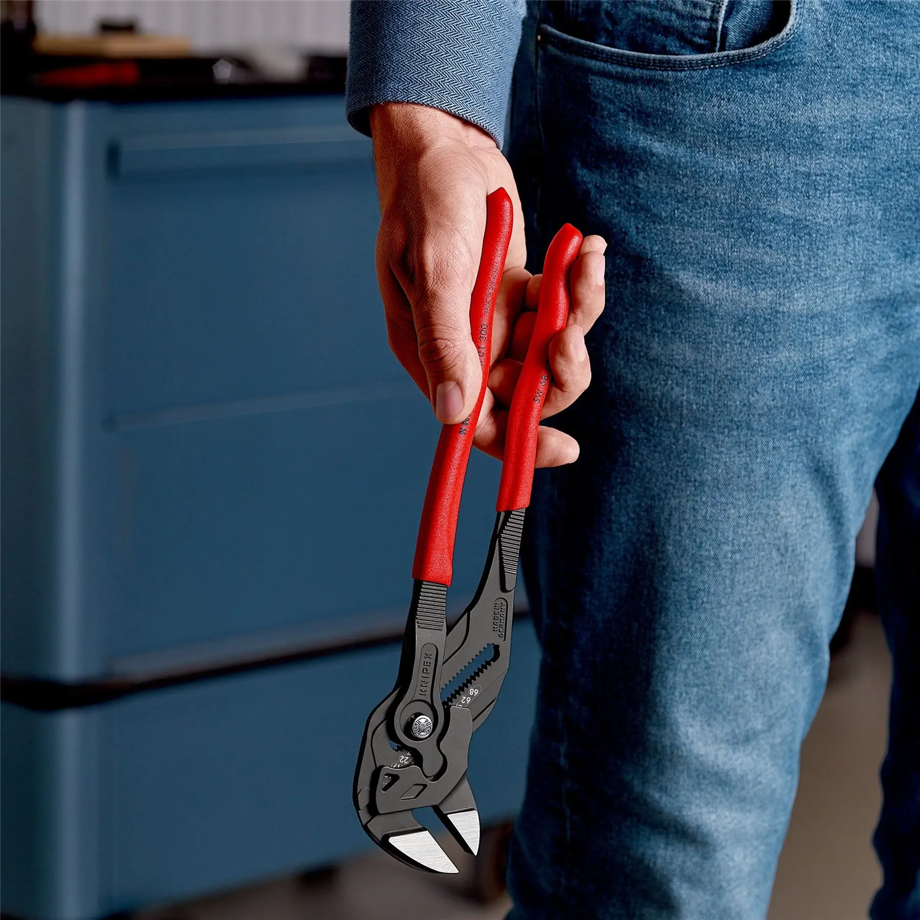 KNIPEX Pliers Wrench Adjustable Grips Push Button 100-400 mm Choose Size - Image 198