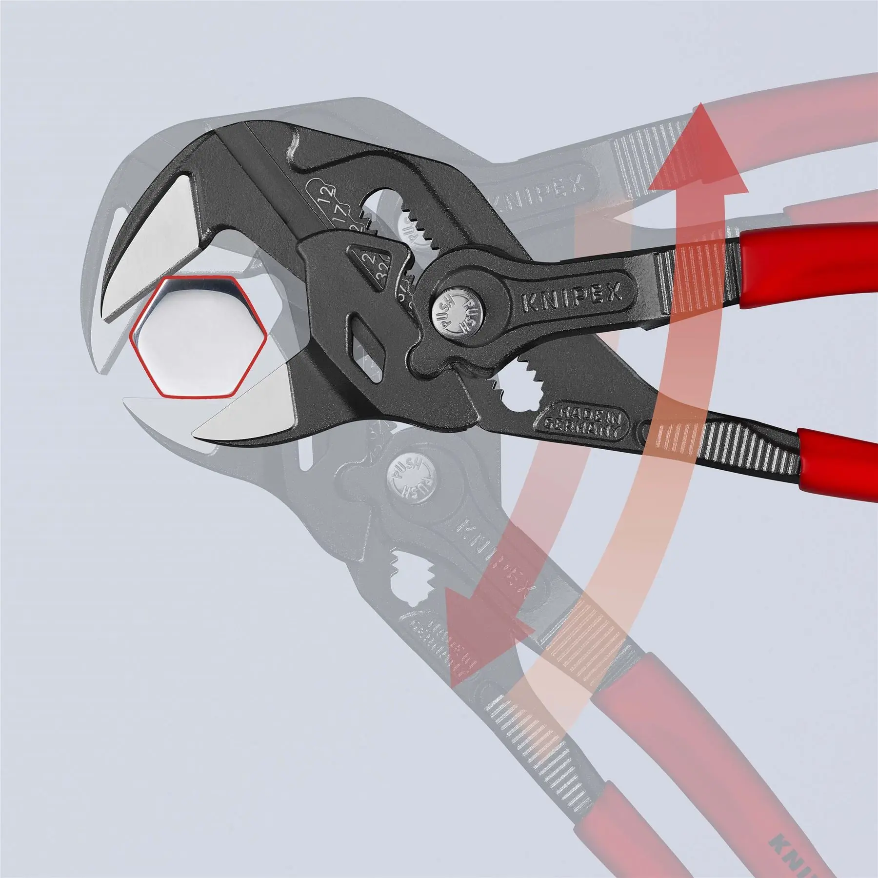 KNIPEX Pliers Wrench Adjustable Grips Push Button 100-400 mm Choose Size - Image 8