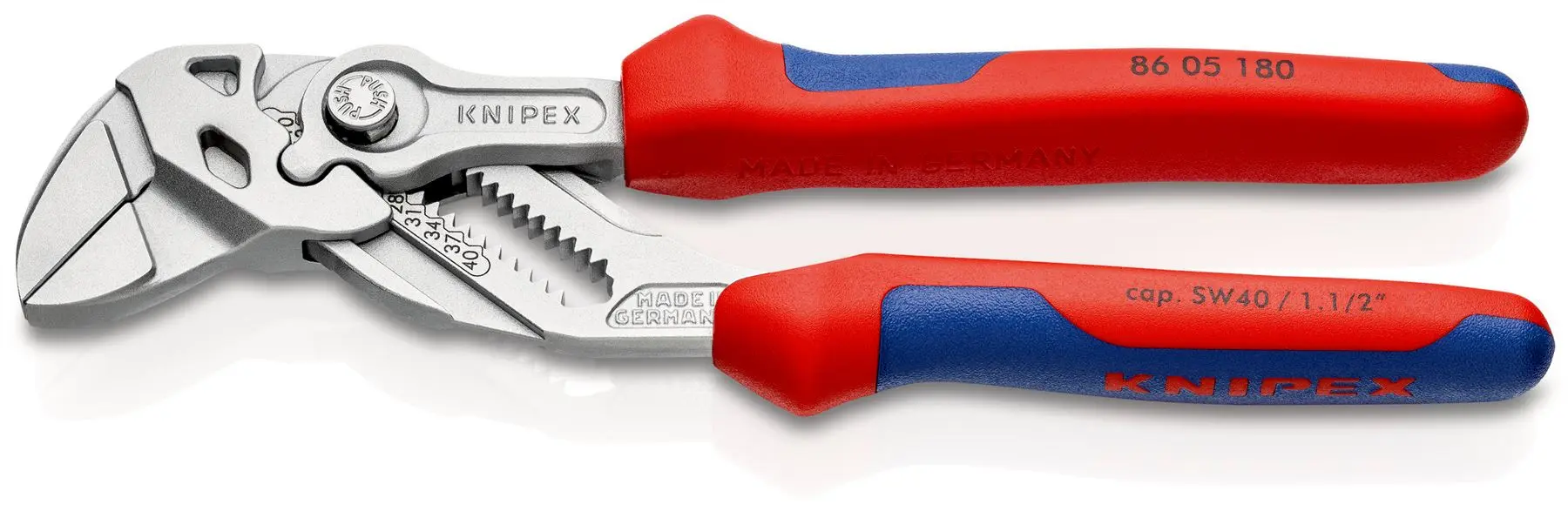 KNIPEX Pliers Wrench Adjustable Grips Push Button 100-400 mm Choose Size - Image 9