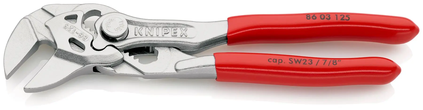 KNIPEX Pliers Wrench Slip Joint Plier 125mm Chrome Plastic Coated Handles 86 03 125 SB - Image 2