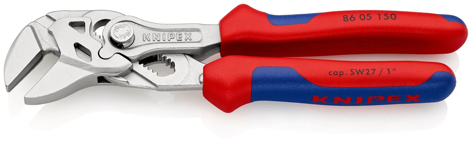 KNIPEX Pliers Wrench Slip Joint Plier 150mm Chrome Multi Component Grips 86 05 150 SB - Image 2