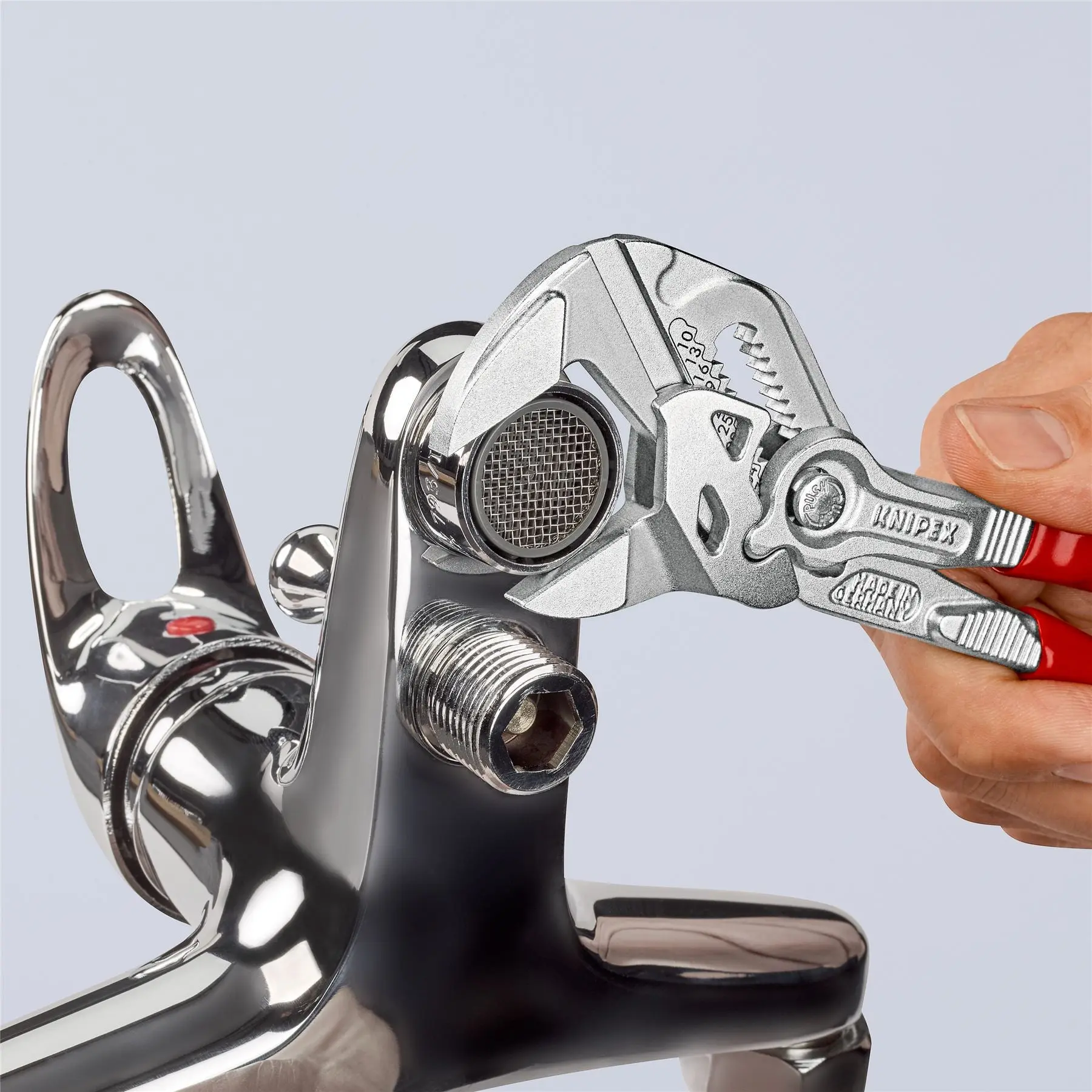 KNIPEX Pliers Wrench Slip Joint Plier 180mm Chrome Plastic Coated Handles 86 03 180 SB - Image 3