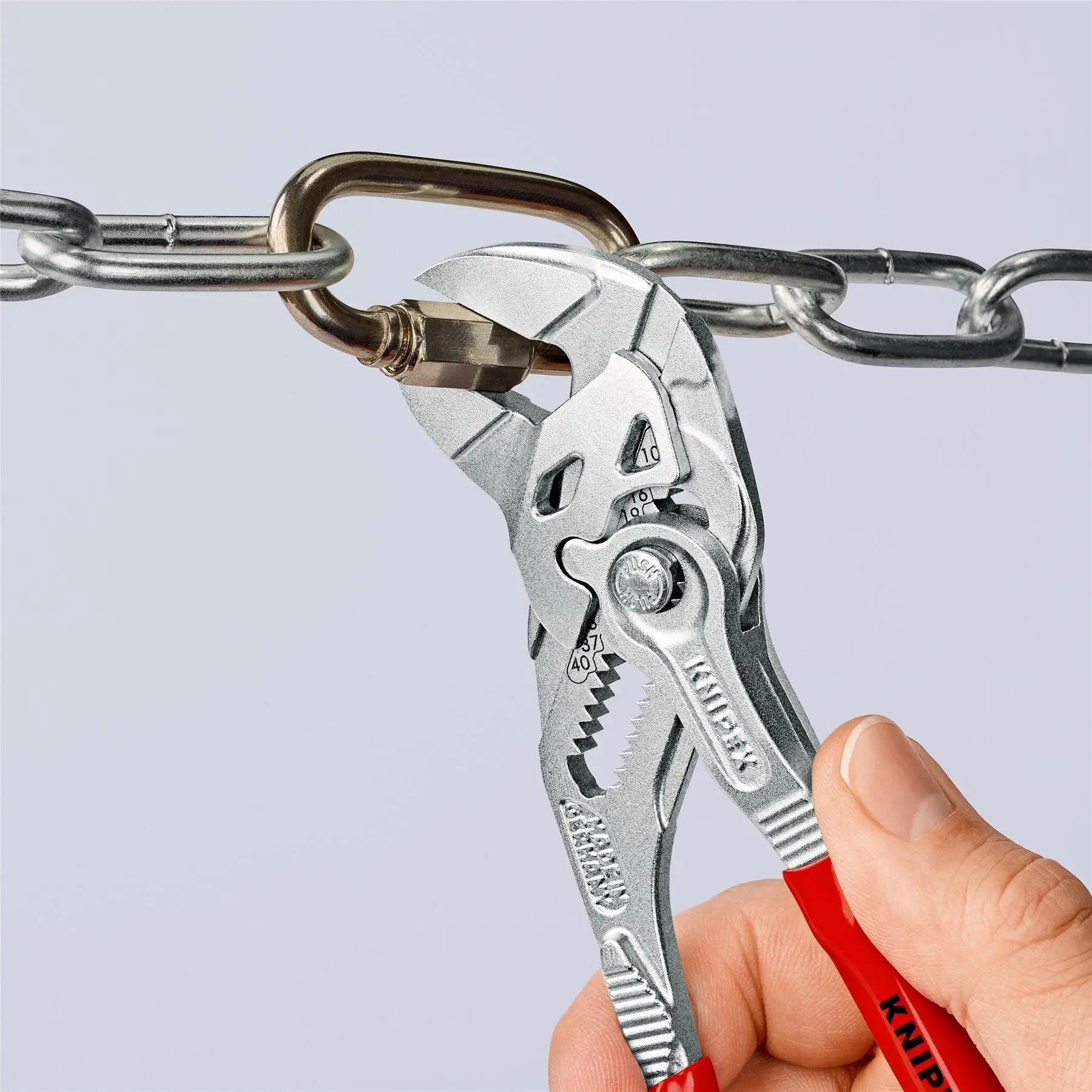 KNIPEX Pliers Wrench Slip Joint Plier 180mm Chrome Plastic Coated Handles 86 03 180 SB - Image 5