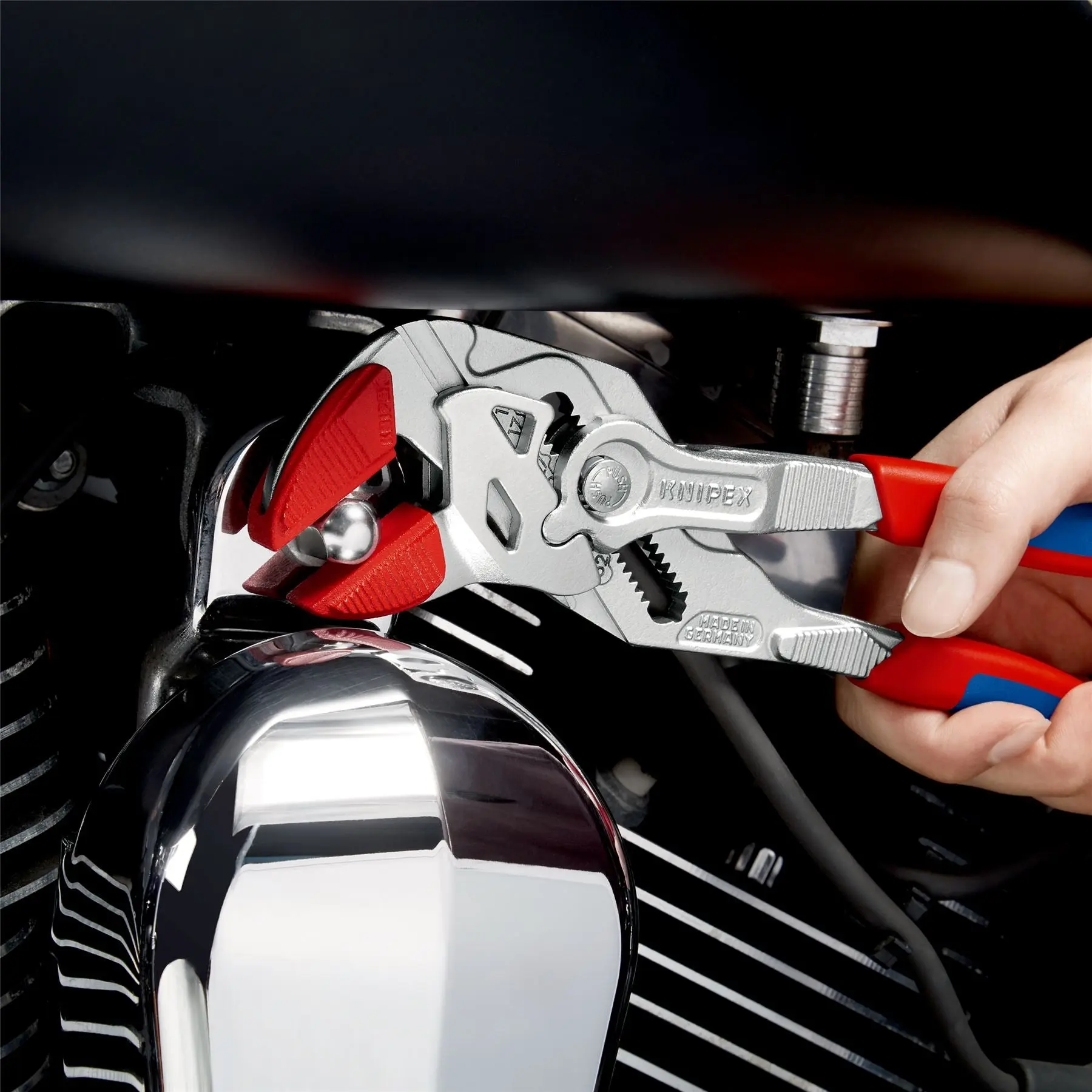 KNIPEX Pliers Wrench Slip Joint Plier 250mm Chrome Multi Component Grips 86 05 250 SB - Image 3