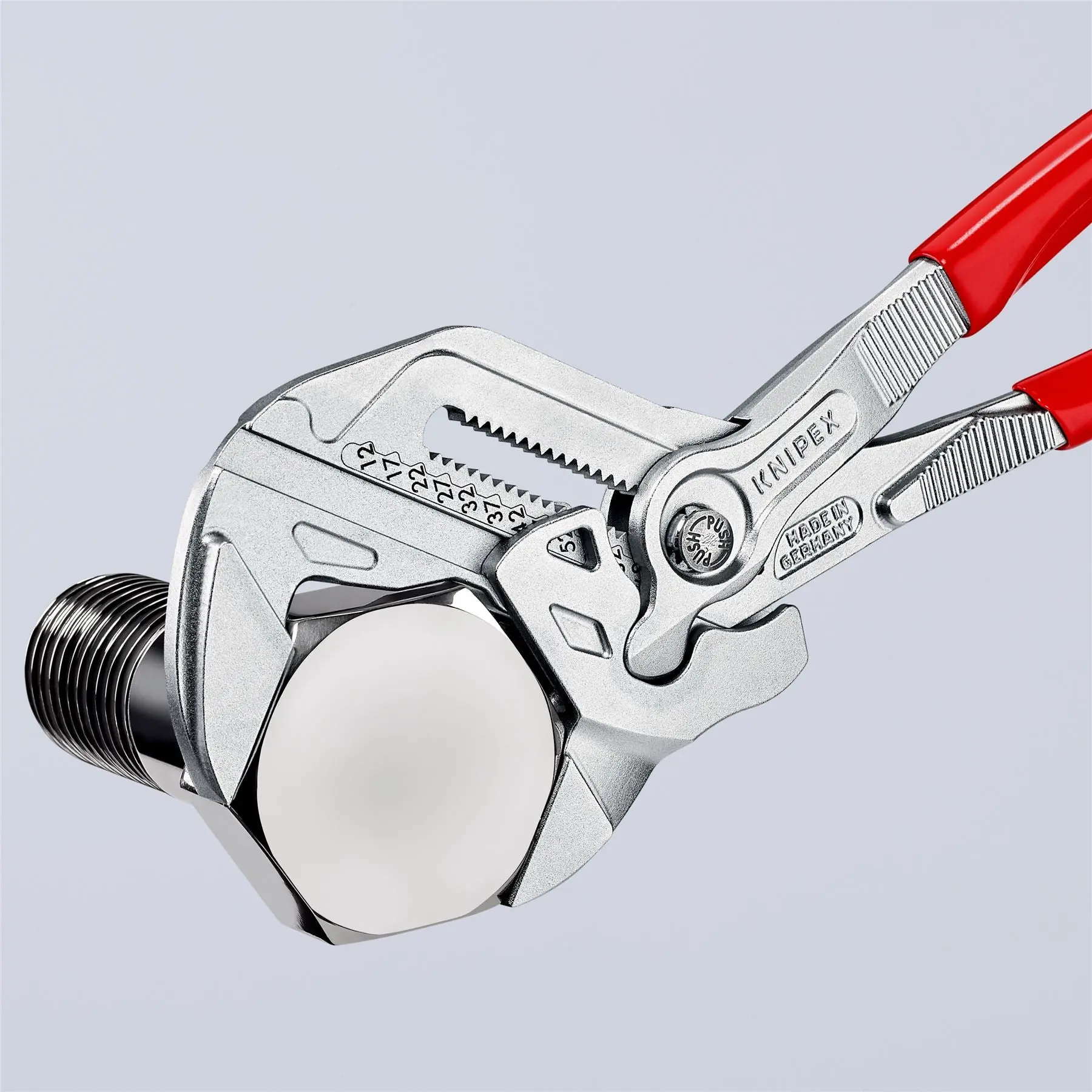 KNIPEX Pliers Wrench Slip Joint Plier 300mm Chrome Plastic Coated Handles 86 03 300 SB - Image 3