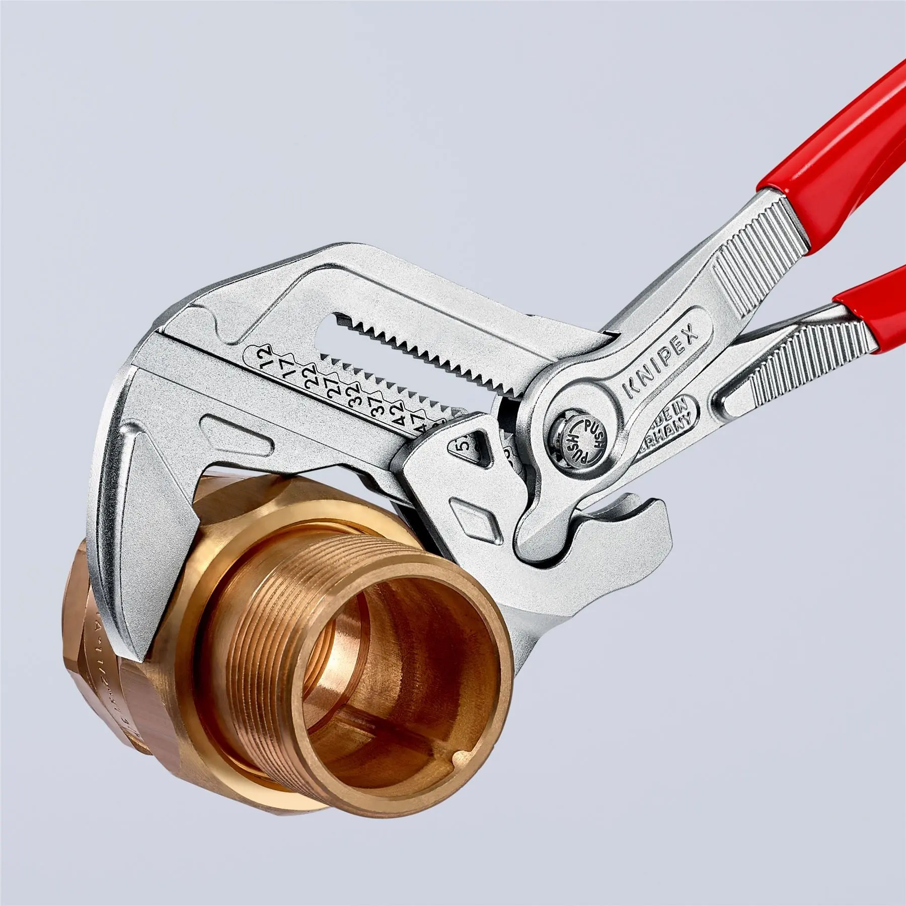 KNIPEX Pliers Wrench Slip Joint Plier 300mm Chrome Plastic Coated Handles 86 03 300 SB - Image 4