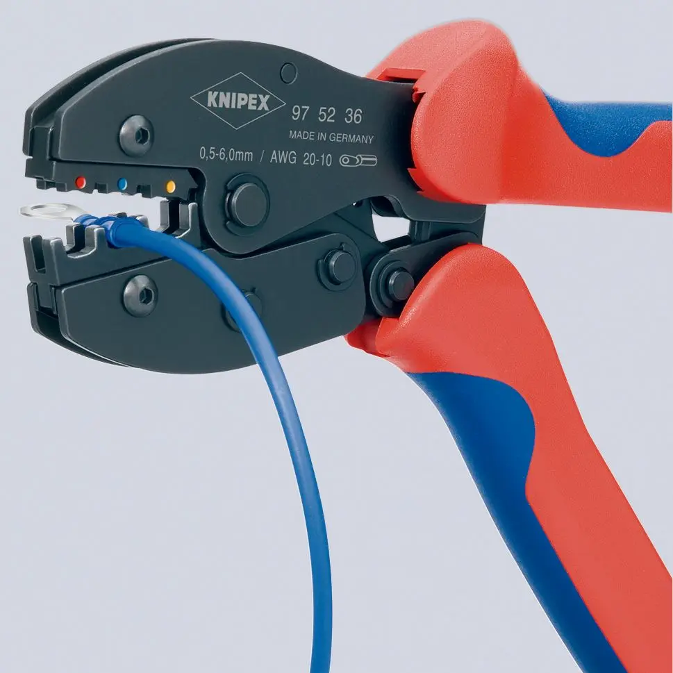 KNIPEX PreciForce Crimping Pliers for Imsulated Terminals Plug and Butt Connectors 97 52 36 - Image 4