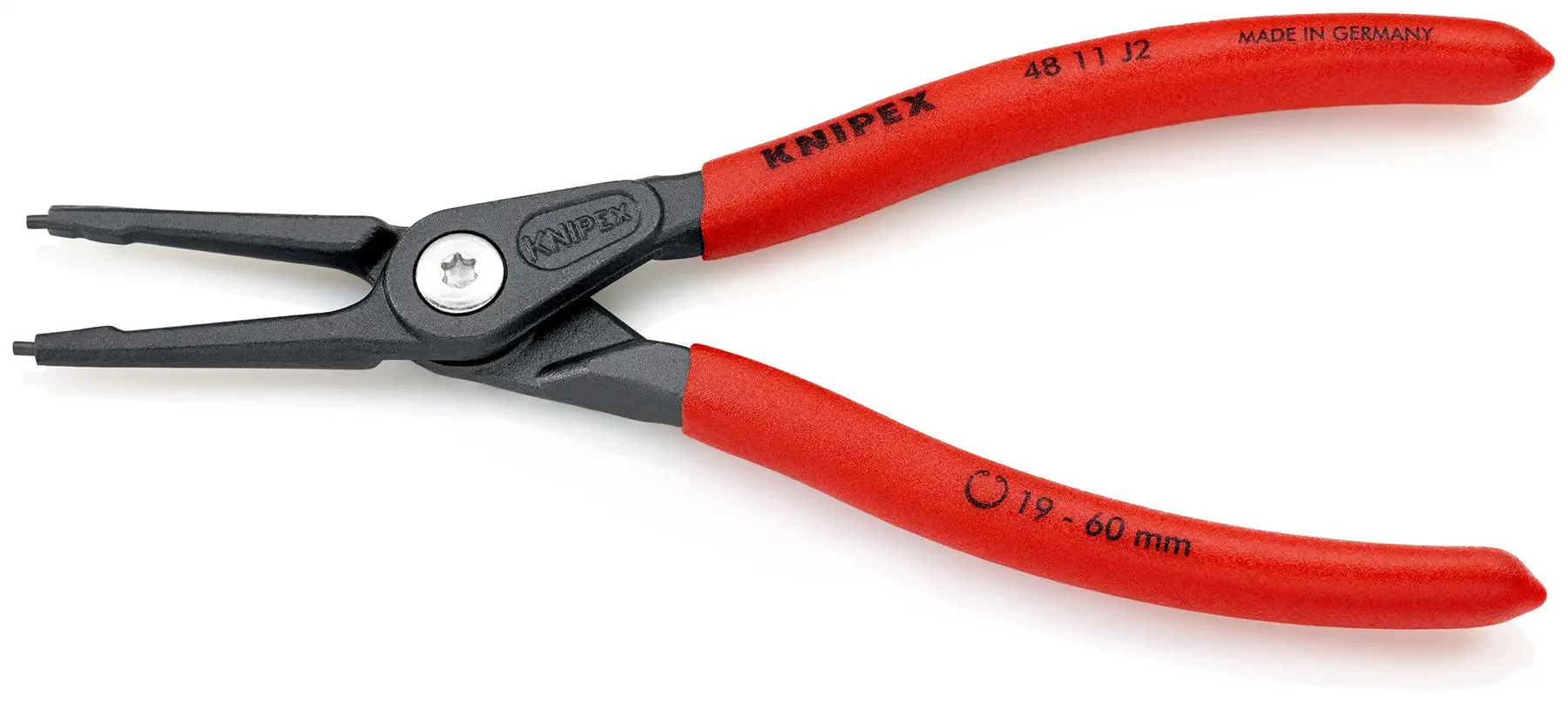 KNIPEX Precision Circlip Pliers for Internal Circlips in Bore Holes 180mm 1.8mm Diameter Tips 40 11 J2 - Image 2