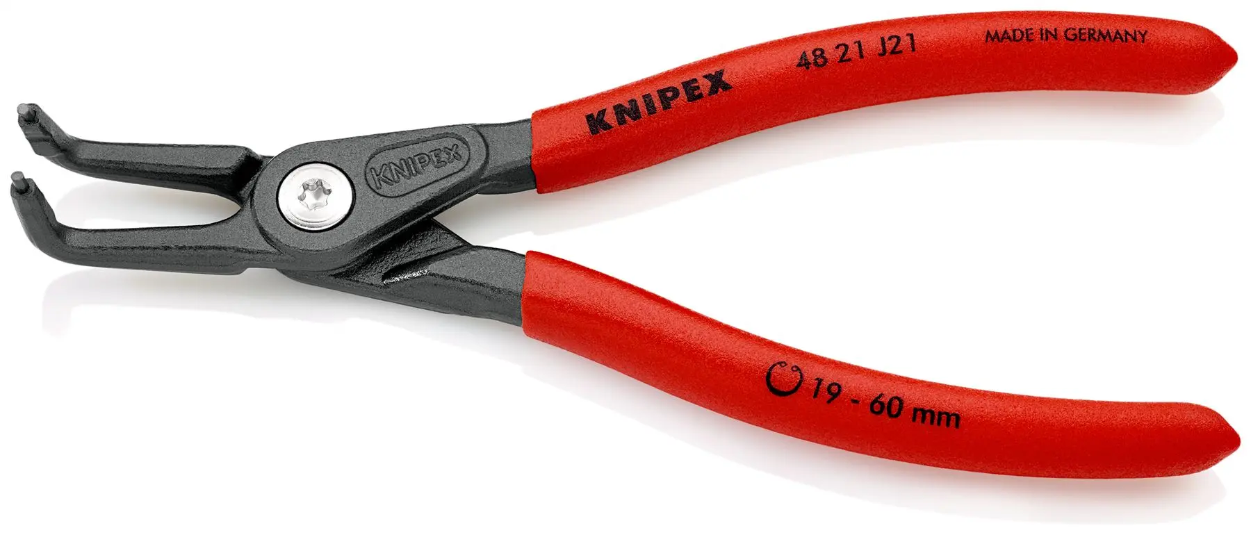 KNIPEX Precision Circlip Pliers for Internal Circlips in Bore Holes 90° Angled 165mm 1.8mm Diameter Tips 40 21 J21 - Image 2