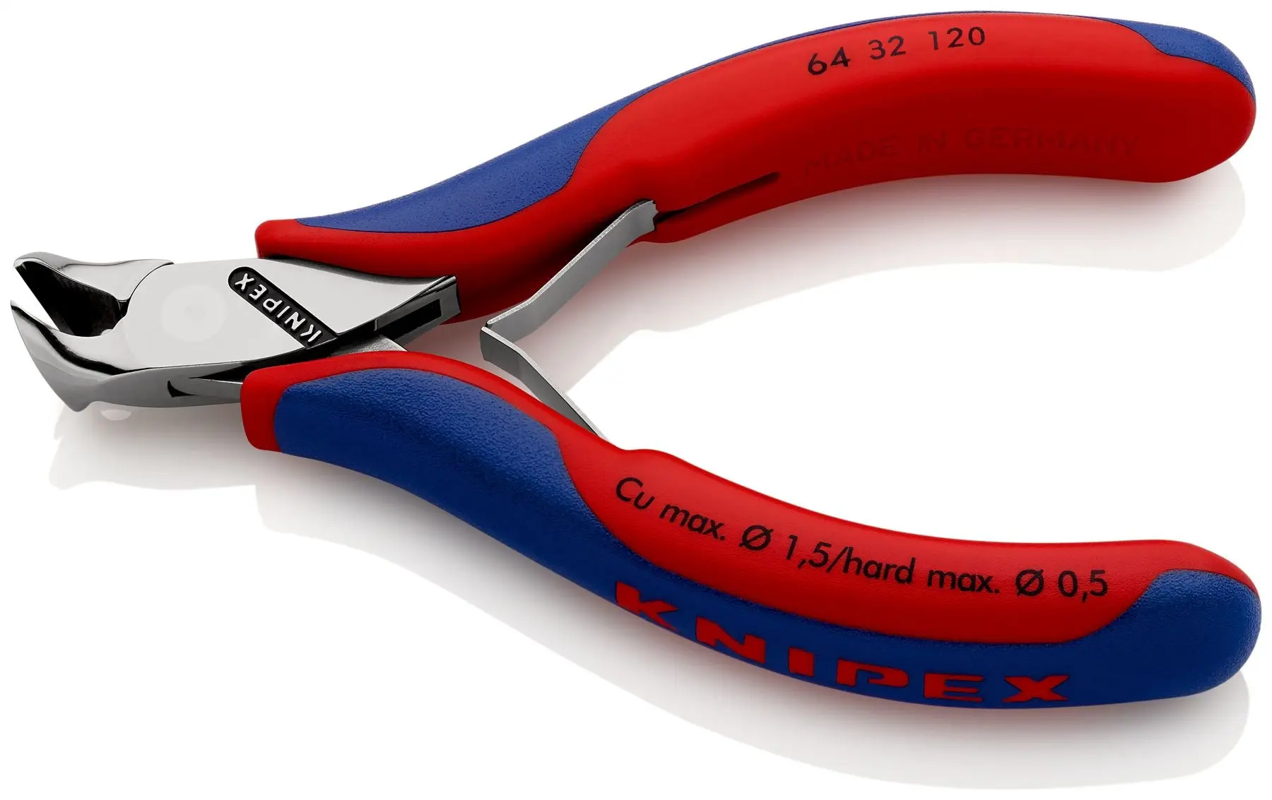KNIPEX Precision Electronics End Cutting Nipper Pliers 15° Bend 120mm Multi Component Grips 64 32 120 - Image 2