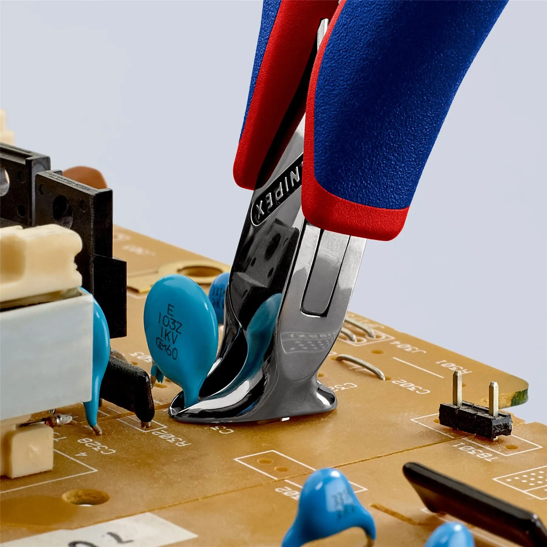 KNIPEX Precision Electronics End Cutting Nipper Pliers 15° Bend 120mm Multi Component Grips 64 32 120 - Image 4