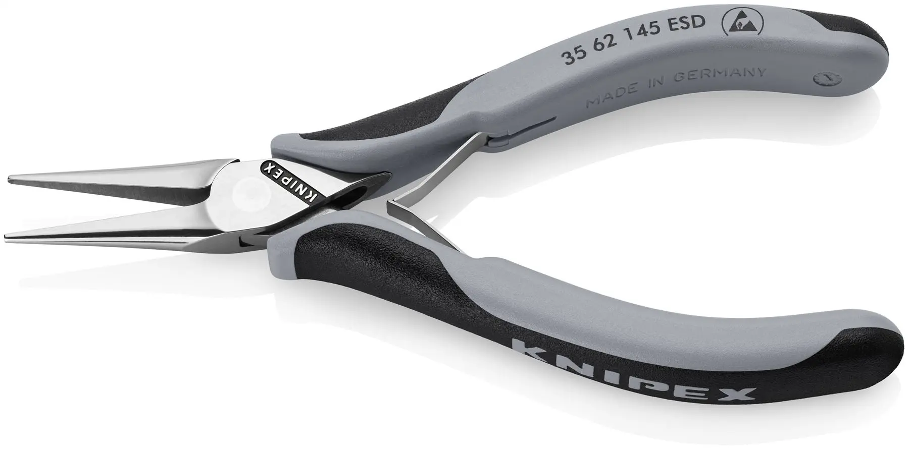 KNIPEX Precision Electronics Gripping Pliers 145mm Black/Grey Multi Component Grips 35 62 145 ESD - Image 2