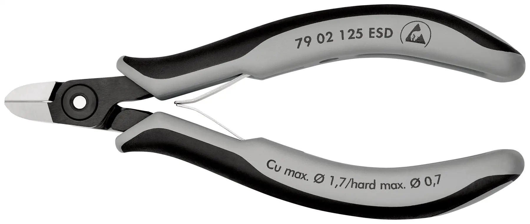 KNIPEX Precision Electronics Side Cutter Cutting Pliers ESD 125mm Multi Component Grips 79 02 125 ESD