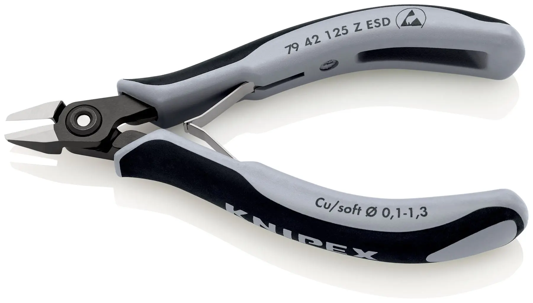 KNIPEX Precision Electronics Side Cutting Pliers 125mm Multi Component Grips 79 42 125 Z ESD - Image 2