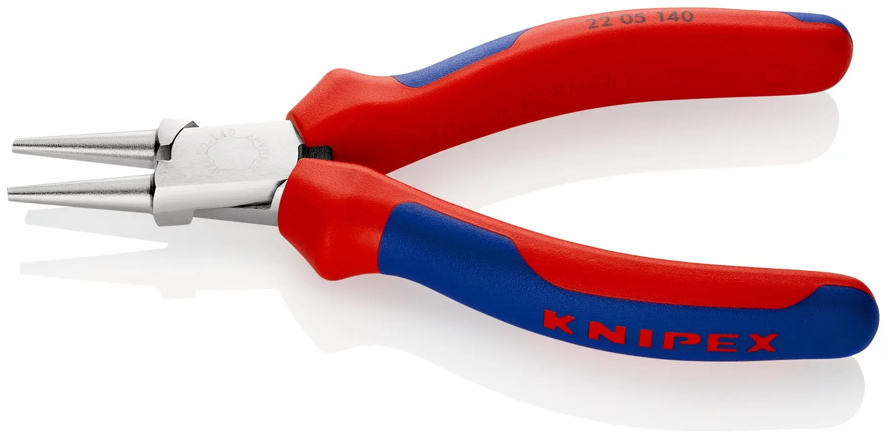 Knipex Round Nose Pliers 140mm Multi Component Grips 22 05 140 - Image 4