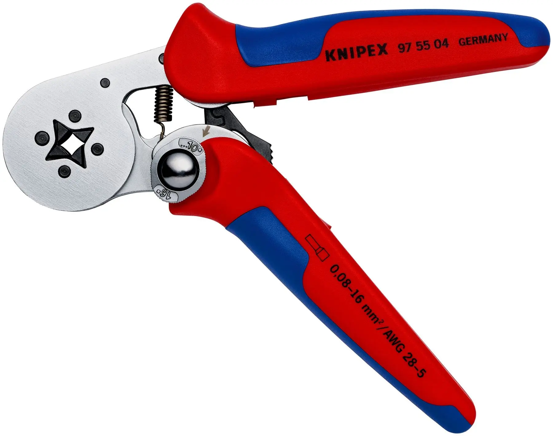 Knipex Self Adjusting Electricians Crimping Pliers for Wire Ferrules 0.08-10/16mm² 28-6 AWG 95 55 04 - Image 6