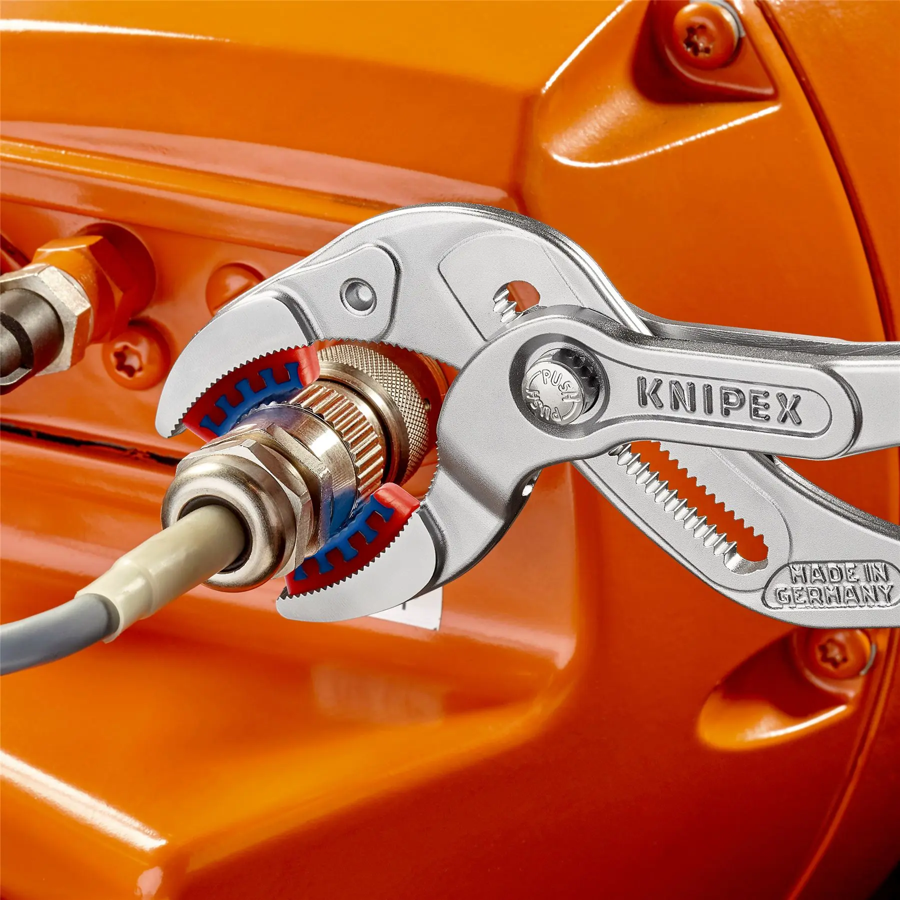 Knipex Siphon and Connector Pliers SpeedGrip Chrome Plated Plastic Jaws 250mm 81 13 250 - Image 11