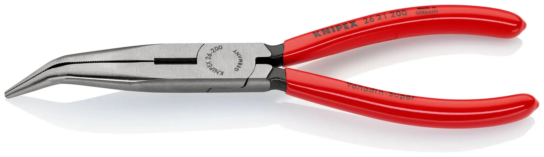 KNIPEX Snipe Nose Side Cutting Pliers Stork Beak Plier Bent Nose 200mm Plastic Coated 26 21 200 SB
