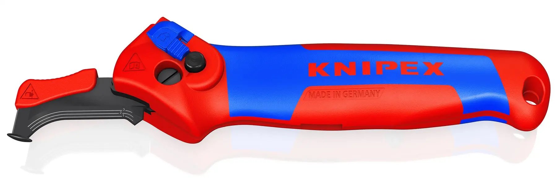 KNIPEX Stripping Knife with Guide Shoe 145mm Ratchet Function 16 50 145 SB - Image 4