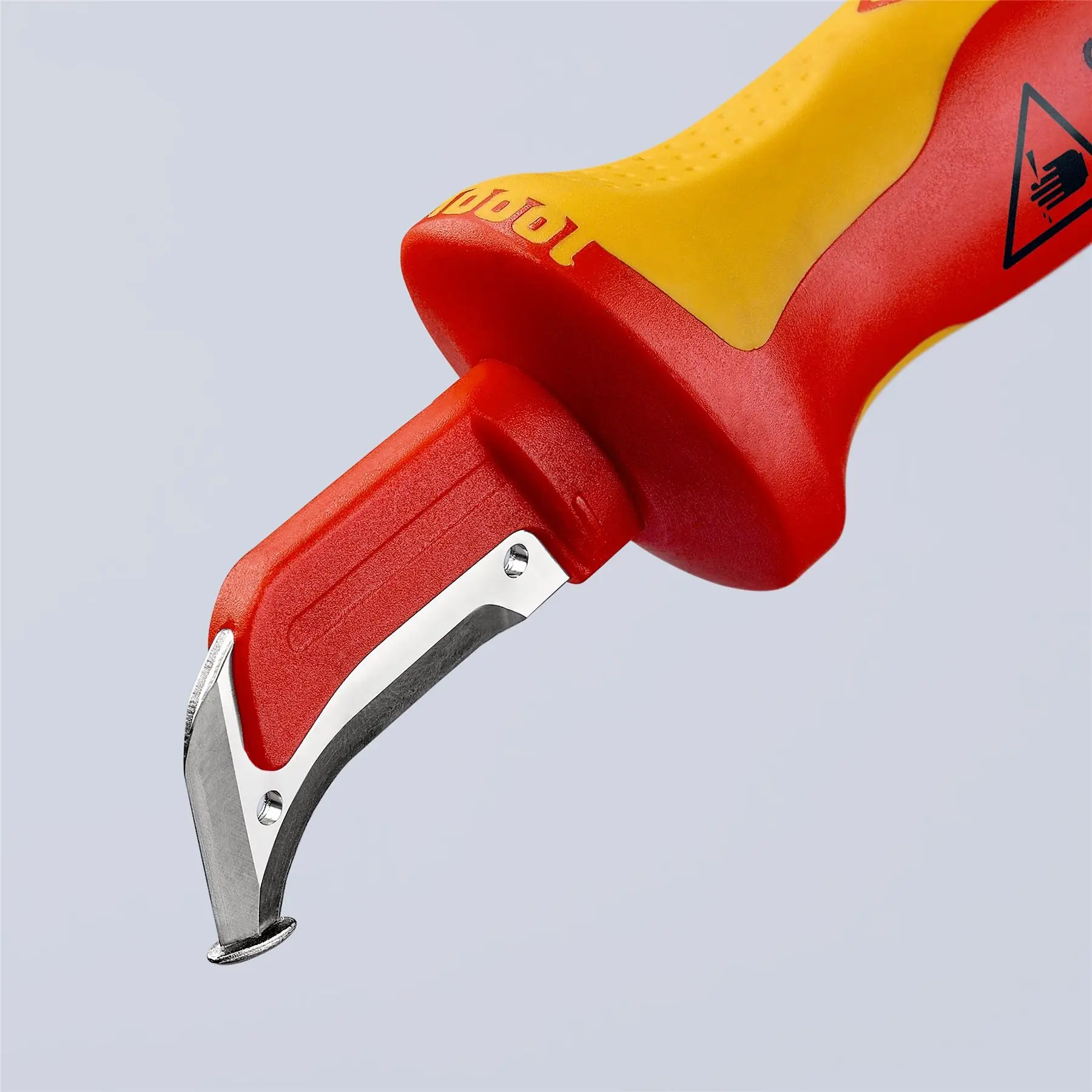 KNIPEX Stripping Knife with Guide Shoe 180mm VDE Insulated Multi Component Handle 38mm Blade Length 98 55 - Image 6