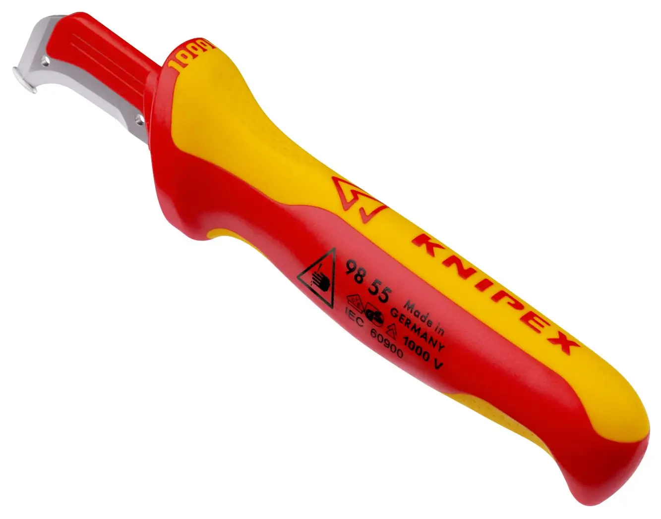 Knipex Stripping Knife with Guide Shoe VDE Insulated 1000V 38mm Blade Length 180mm 98 55 SB - Image 2