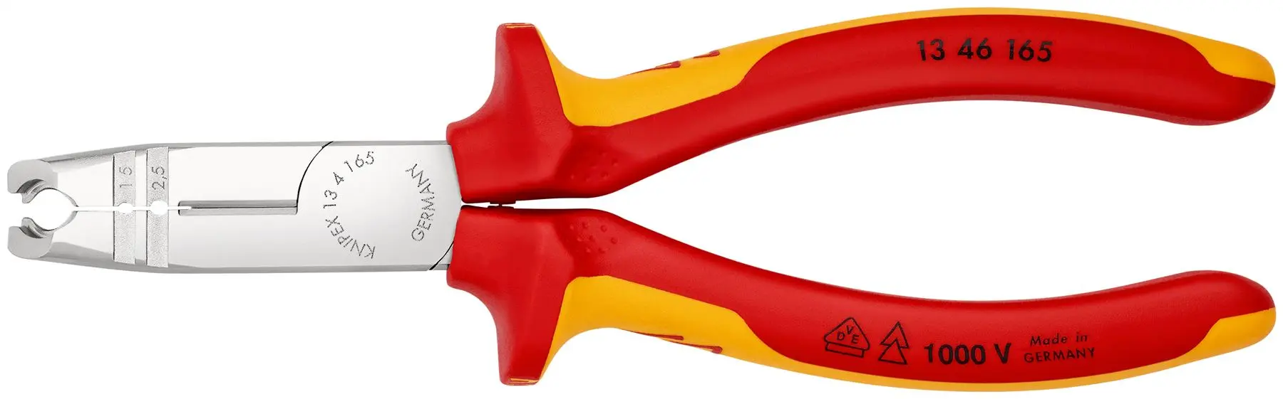 KNIPEX Stripping Pliers 165mm VDE Chrome Multi Component Grips 13 46 165
