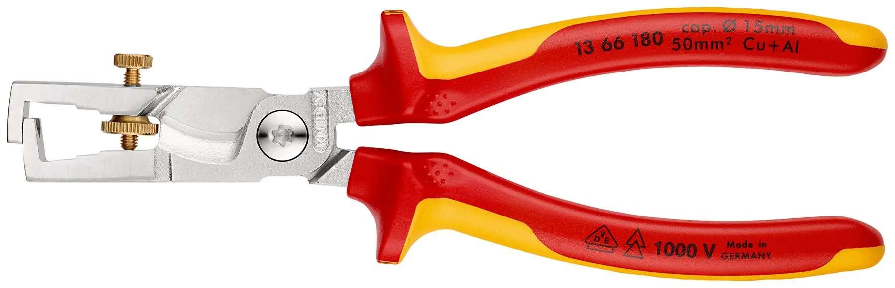 Knipex StriX Insulation Wire Stippiers with Cable Shears 180mm VDE Tested 13 66 180 - Image 6